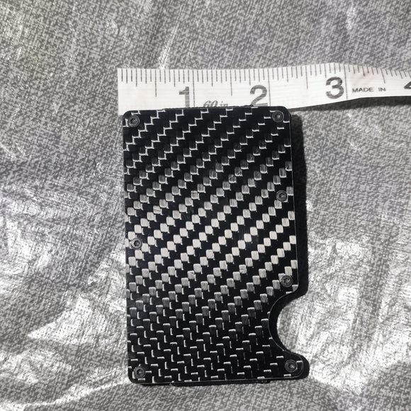 Minimalist Wallet ARW Money Clip Wallet, RFID Blocking NEW NWT Carbon fiber - Picture 4 of 6